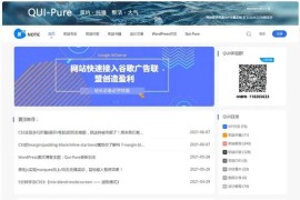 WordPress简约响应式自媒体资讯博客主题Qui-Pure v5.25