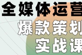 全媒体运营爆款策划实战课，全案例手把手带练，能陪你一起跑的策划私教课