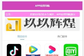 软件推广导航页面网站源码可封装应用app下载软件引流整站模板程序