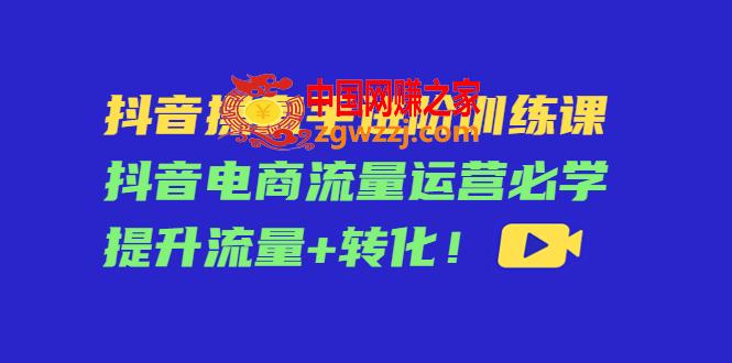 抖音操盘手进阶训练课：抖音电商流量运营必学，提升流量+转化  第1张